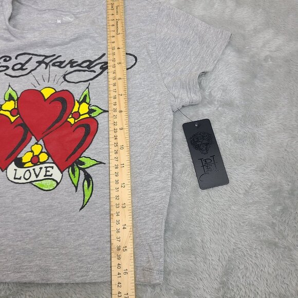 Ed Hardy T Shirt Kids Size Medium Love BitesOn Front Logo - Picture 7 of 8